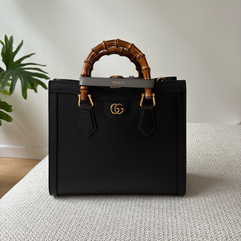 Gucci Diana Bamboo Black Tote